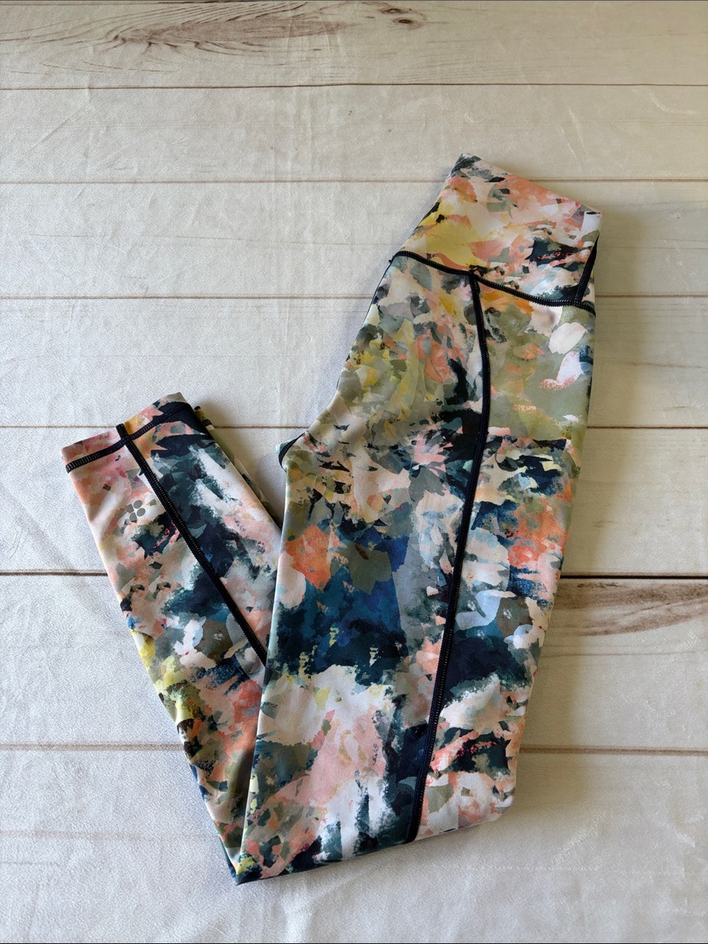 Sweaty Betty The Super Sculpt Multicolor Print Leggings in Pink, Blue & Green